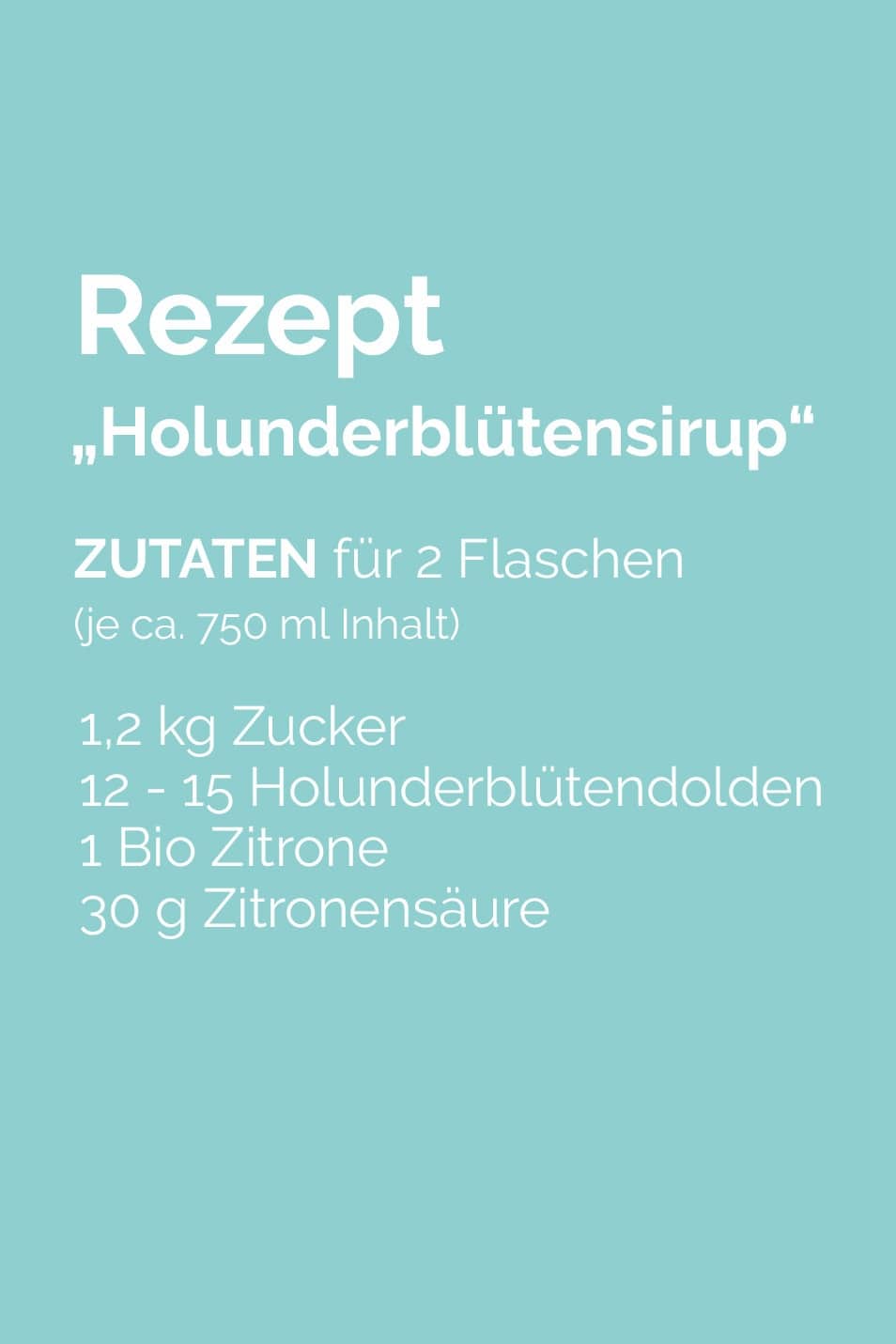 Rezept Holunderblütensirup Relana Dombetzki ALDO Magazin