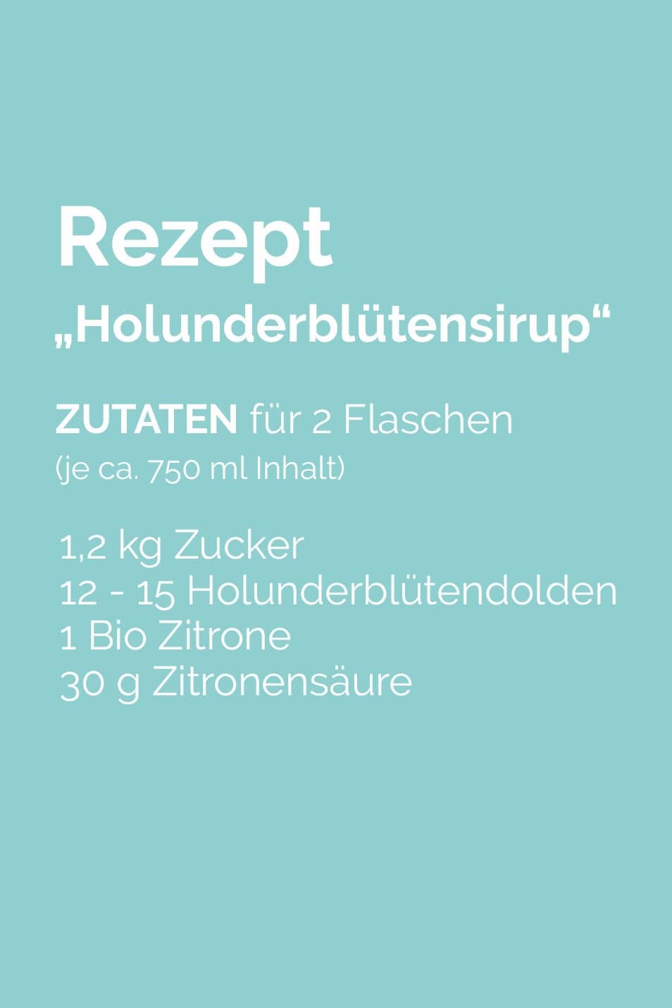 Rezept Holunderblütensirup Relana Dombetzki ALDO Magazin