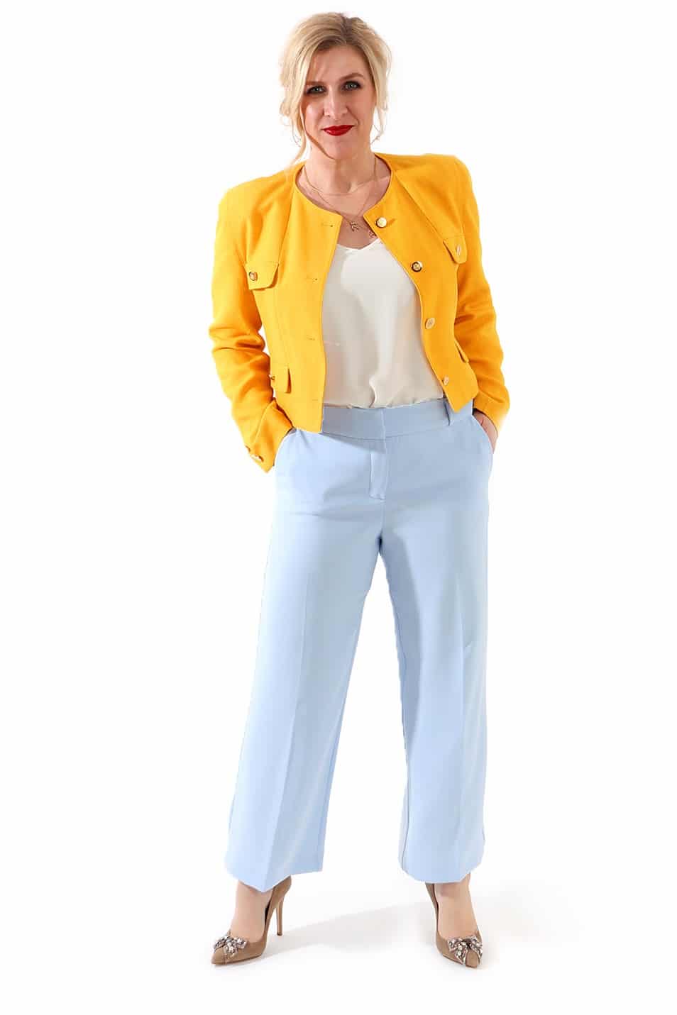 Yellow Blazer moderne Culotte Relana Dombetzki ALDO Magazin